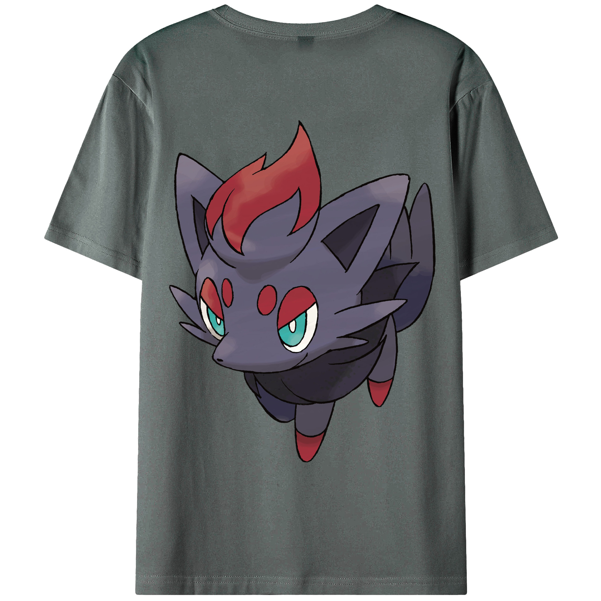 （画像用） ポケットモンスター Pokémon 綿100％ メンズ半袖Tシャツ（バックプリント） 通気性